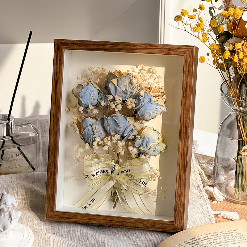 Khung ảnh 3D s&acirc;u l&ograve;ng trang tr&iacute; hoa kh&ocirc; v&agrave; đồ lưu niệm nhiều k&iacute;ch thước