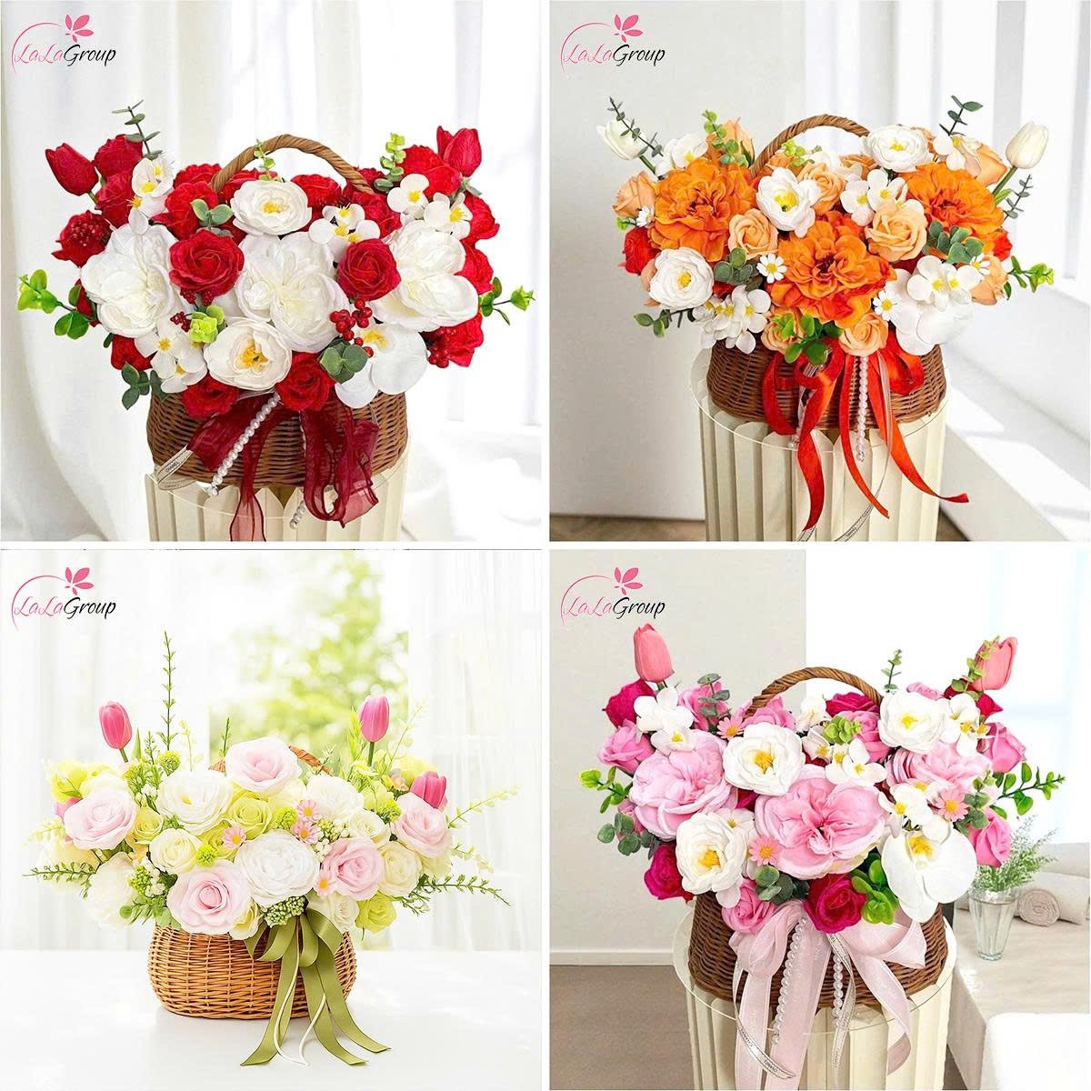 Giỏ hoa S&aacute;p Thơm Mix Hoa Tr&agrave; Ph&aacute;p Sắc M&agrave;u Ngọt Ng&agrave;o Qu&agrave; Tặng &Yacute; Nghĩa