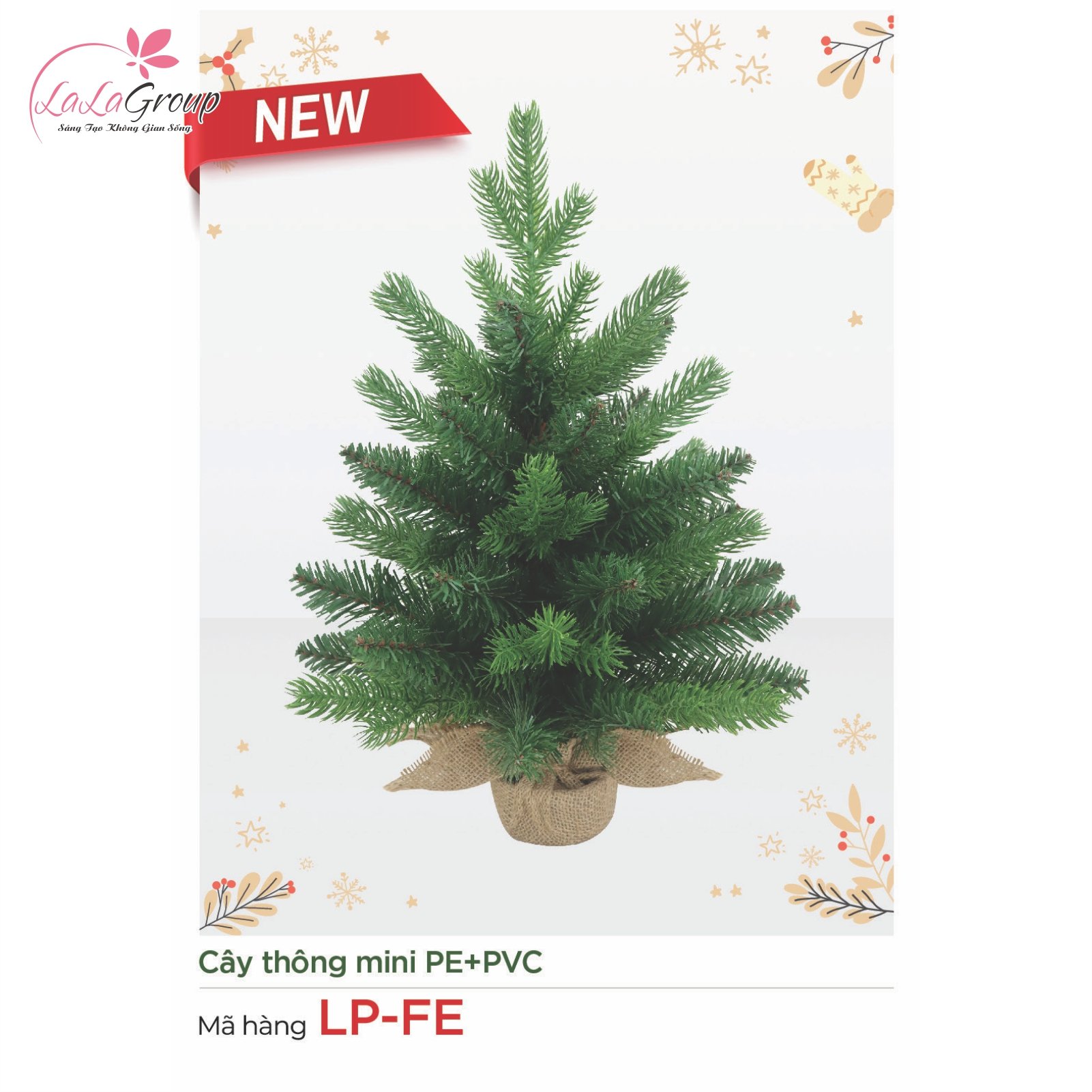 C&acirc;y th&ocirc;ng noel mini PE PVC