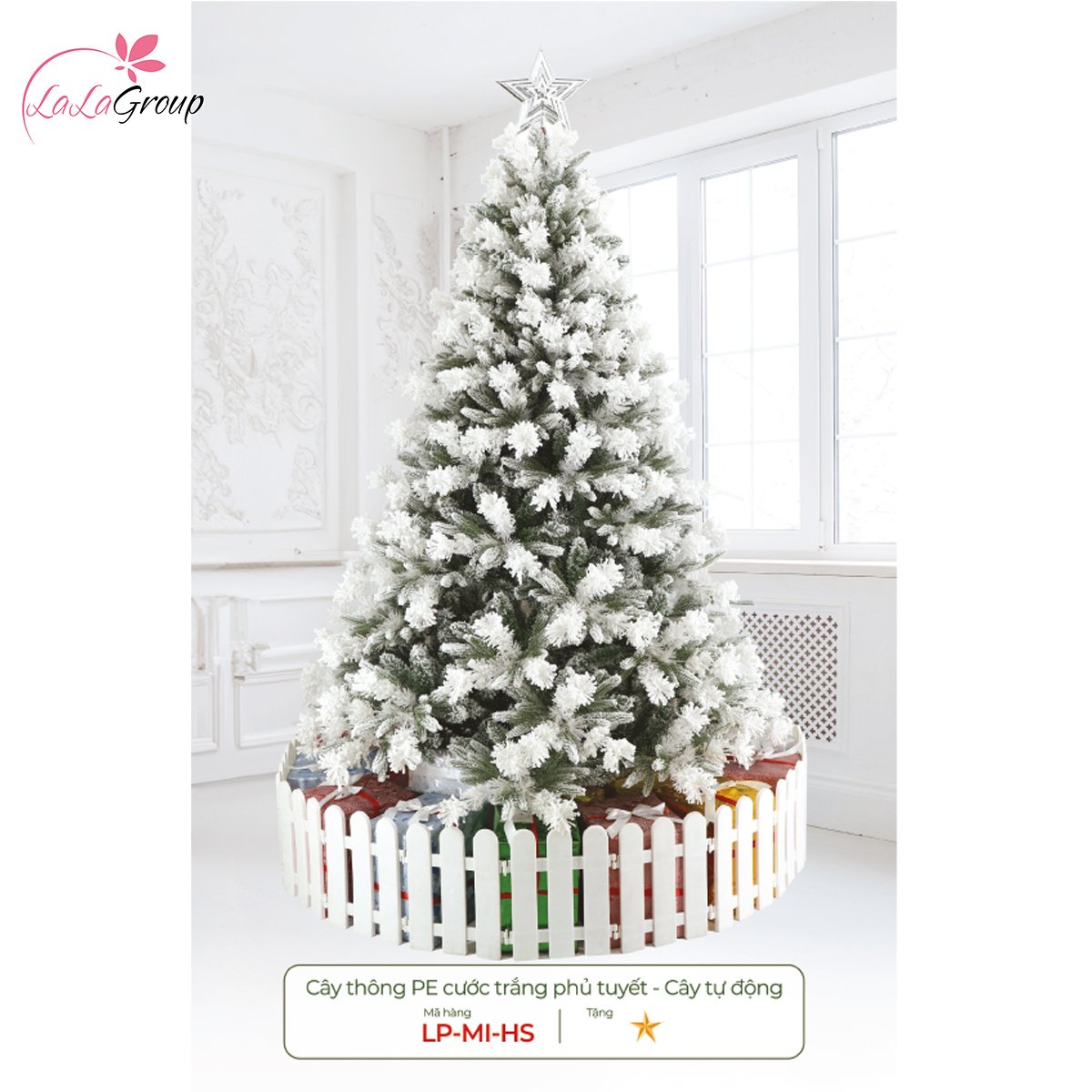 C&acirc;y th&ocirc;ng pe cước trắng phủ tuyết - C&acirc;y tự động