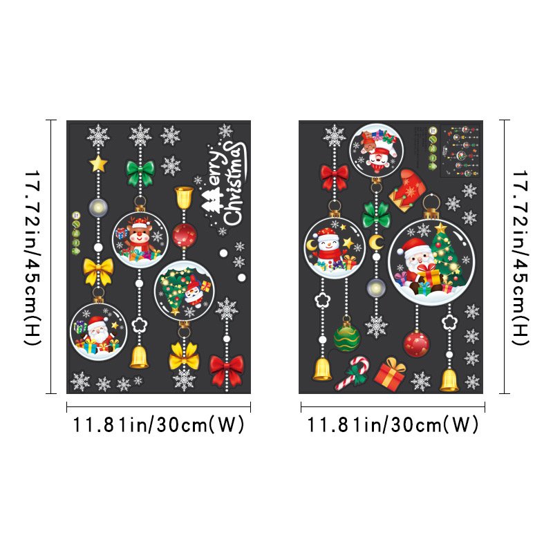 Decal Trang Tr&iacute; Noel D&acirc;y Treo &Ocirc;ng Gi&agrave; Noel V&agrave; Tuần Lộc