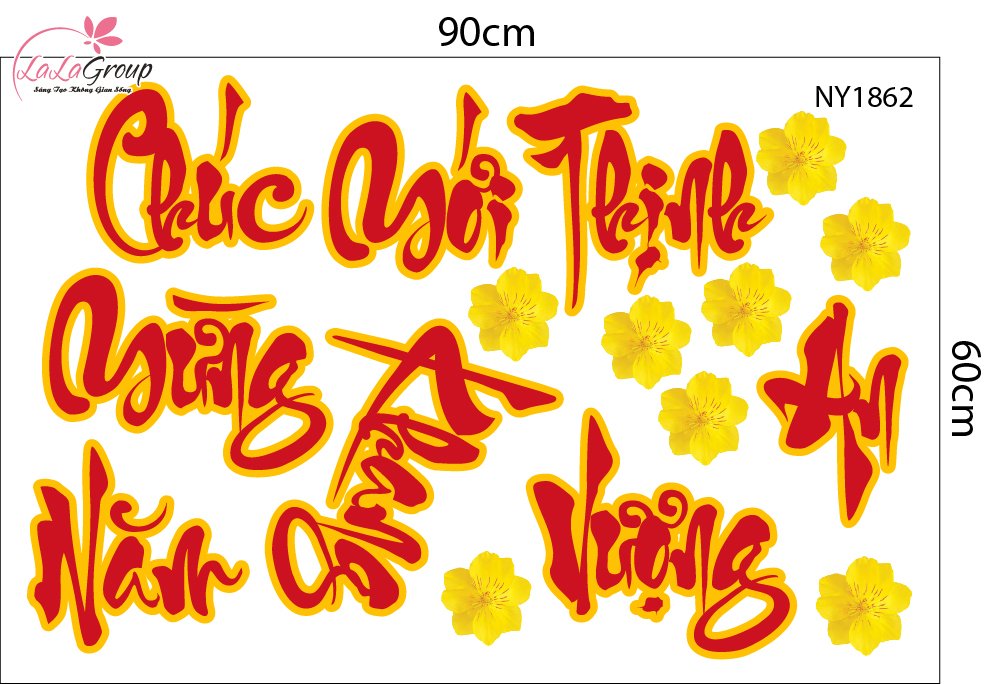 Combo Decal Trang Trí Tết Tuấn Mã Rước Lộc Xuân