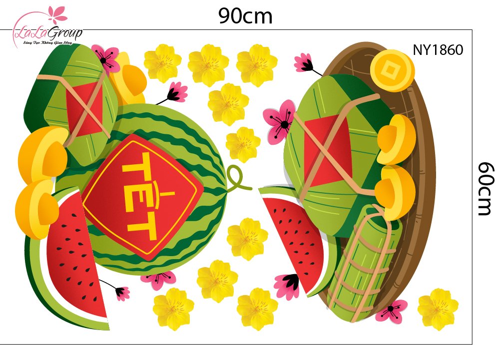 Combo Decal Trang Trí Tết Tuấn Mã Rước Lộc Xuân