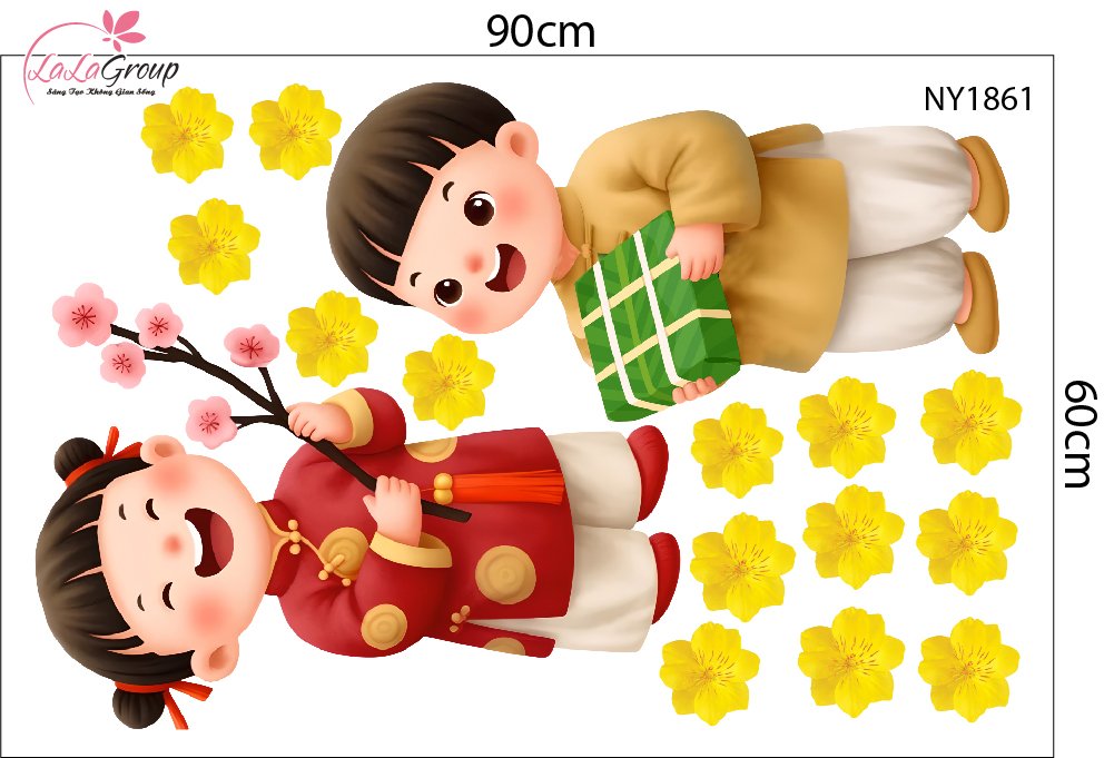 Combo Decal Trang Trí Tết Tuấn Mã Rước Lộc Xuân