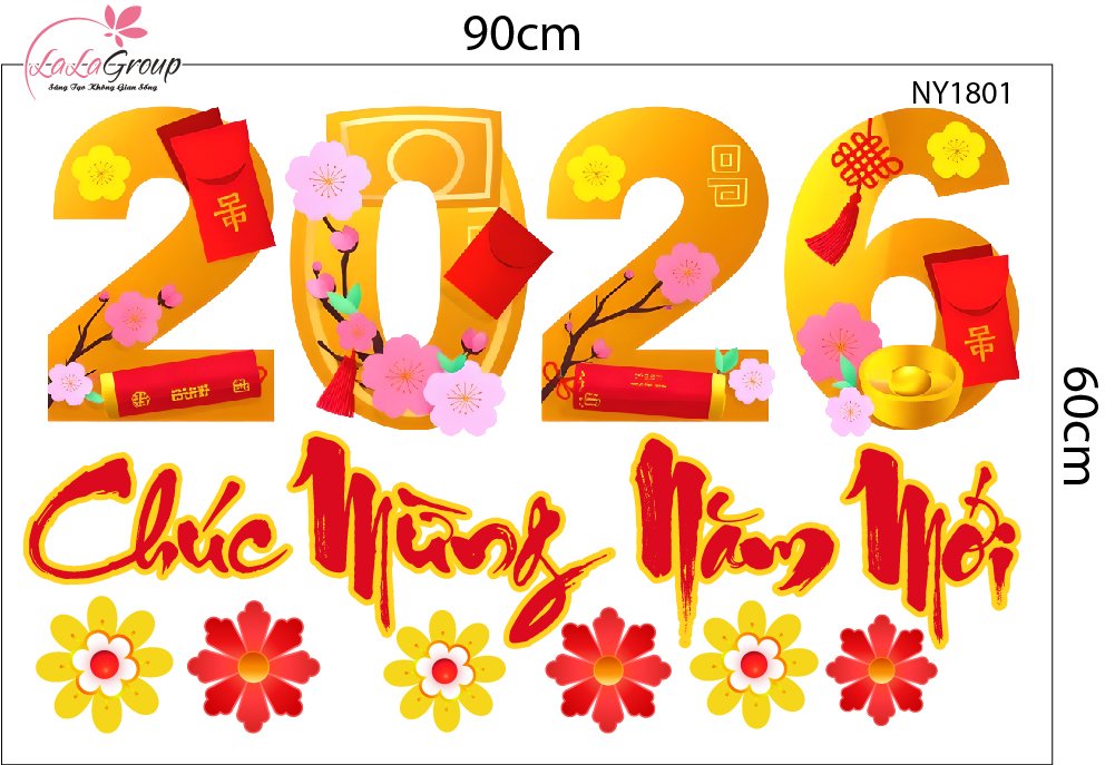 Combo Decal Trang Trí Tết Tuấn Mã Rước Lộc Xuân