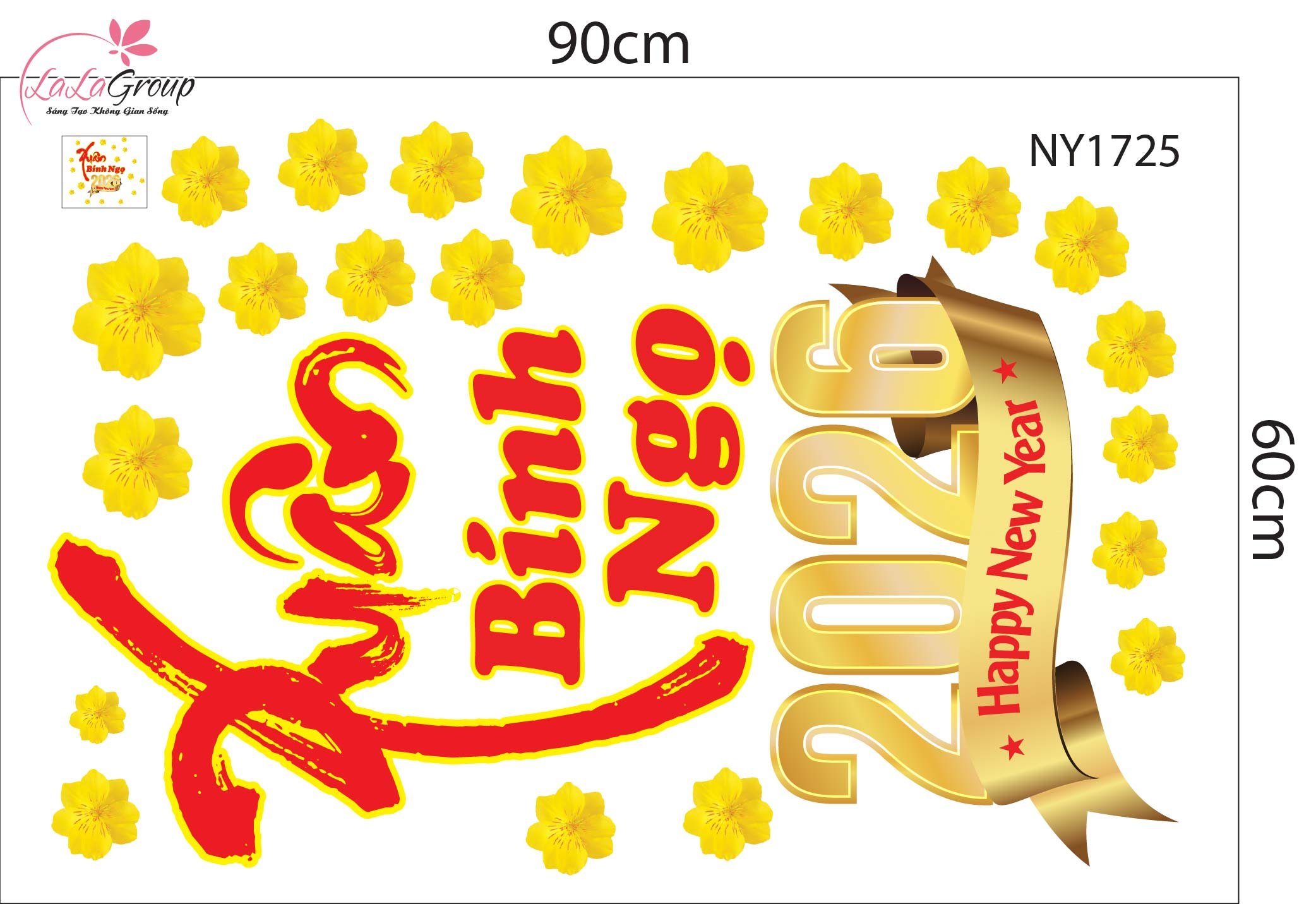 Combo Decal Trang Trí Tết Thần Tài Và Lân Phát Tài 2026