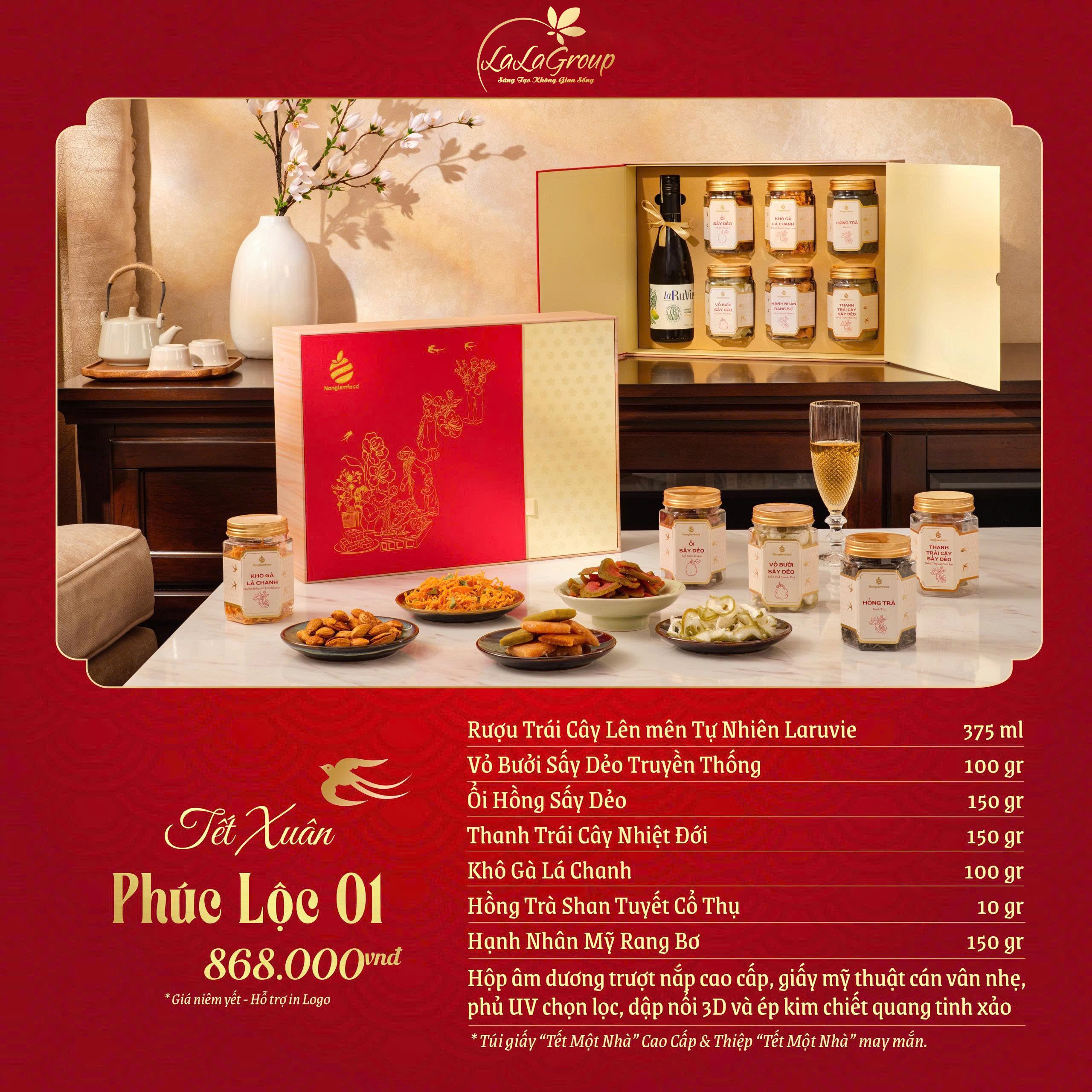 Hộp Quà Tết Xuân Phúc Lộc 01 (NL)