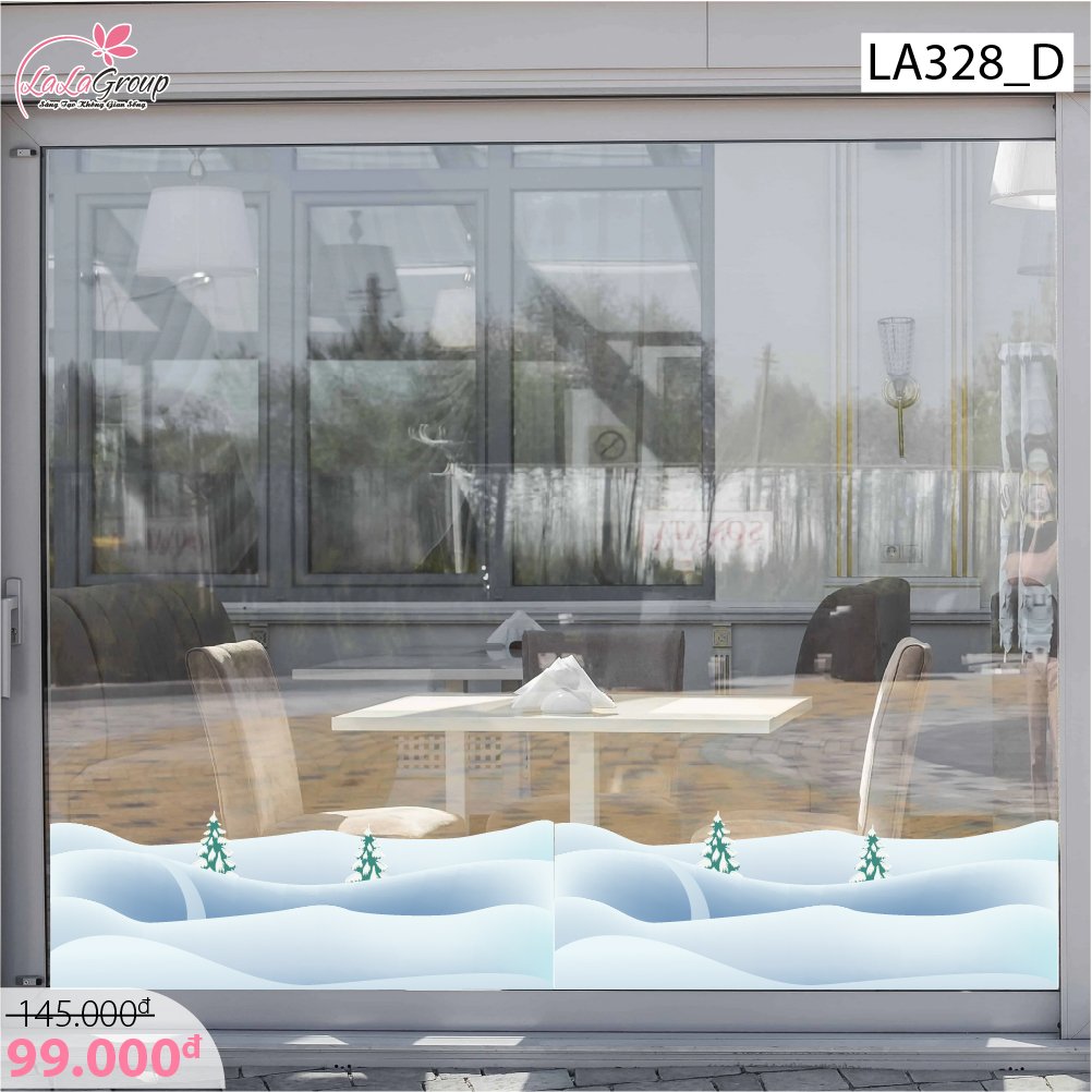 Combo Decal Trang Tr&iacute; Noel &Ocirc;ng Gi&agrave; Noel Vui Vẻ V&agrave; Người Tuyết mẫu D