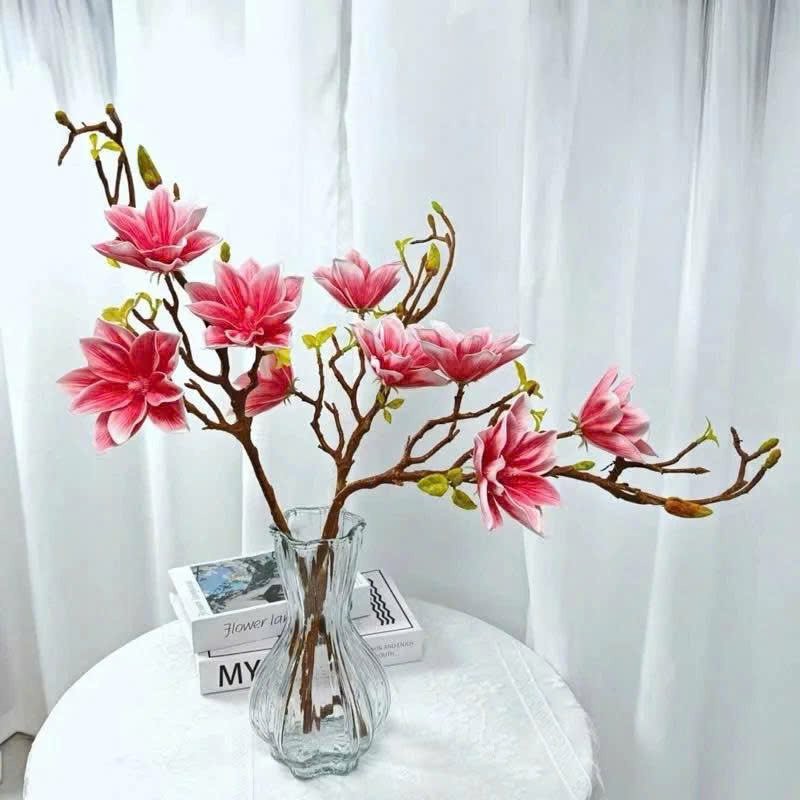 C&agrave;nh hoa mộc lan k&eacute;p nhiều m&agrave;u trang tr&iacute;