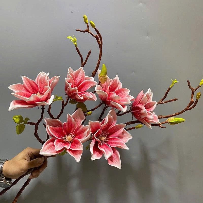 C&agrave;nh hoa mộc lan k&eacute;p nhiều m&agrave;u trang tr&iacute;