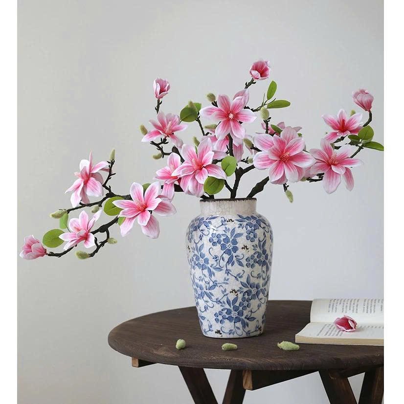 C&agrave;nh hoa mộc lan k&eacute;p nhiều m&agrave;u trang tr&iacute;