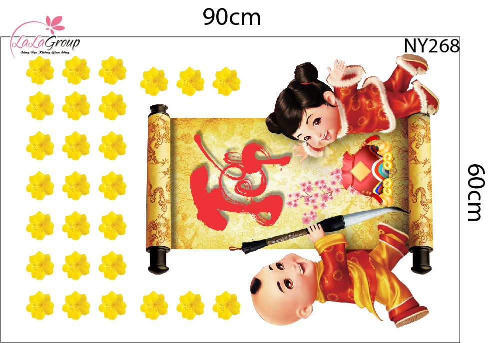 Combo Decal Trang Trí Tết Xuân 2026 Vạn Sự Như Ý Phát Tài Phát Lộc