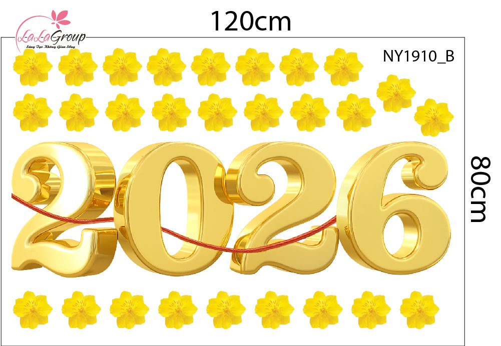 Combo Decal Trang Trí Tết Xuân 2026 Vạn Sự Như Ý Phát Tài Phát Lộc