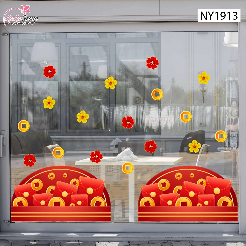 Decal Trang Tr&iacute; Tết Bao L&igrave; X&igrave; Ph&uacute; Qu&yacute;