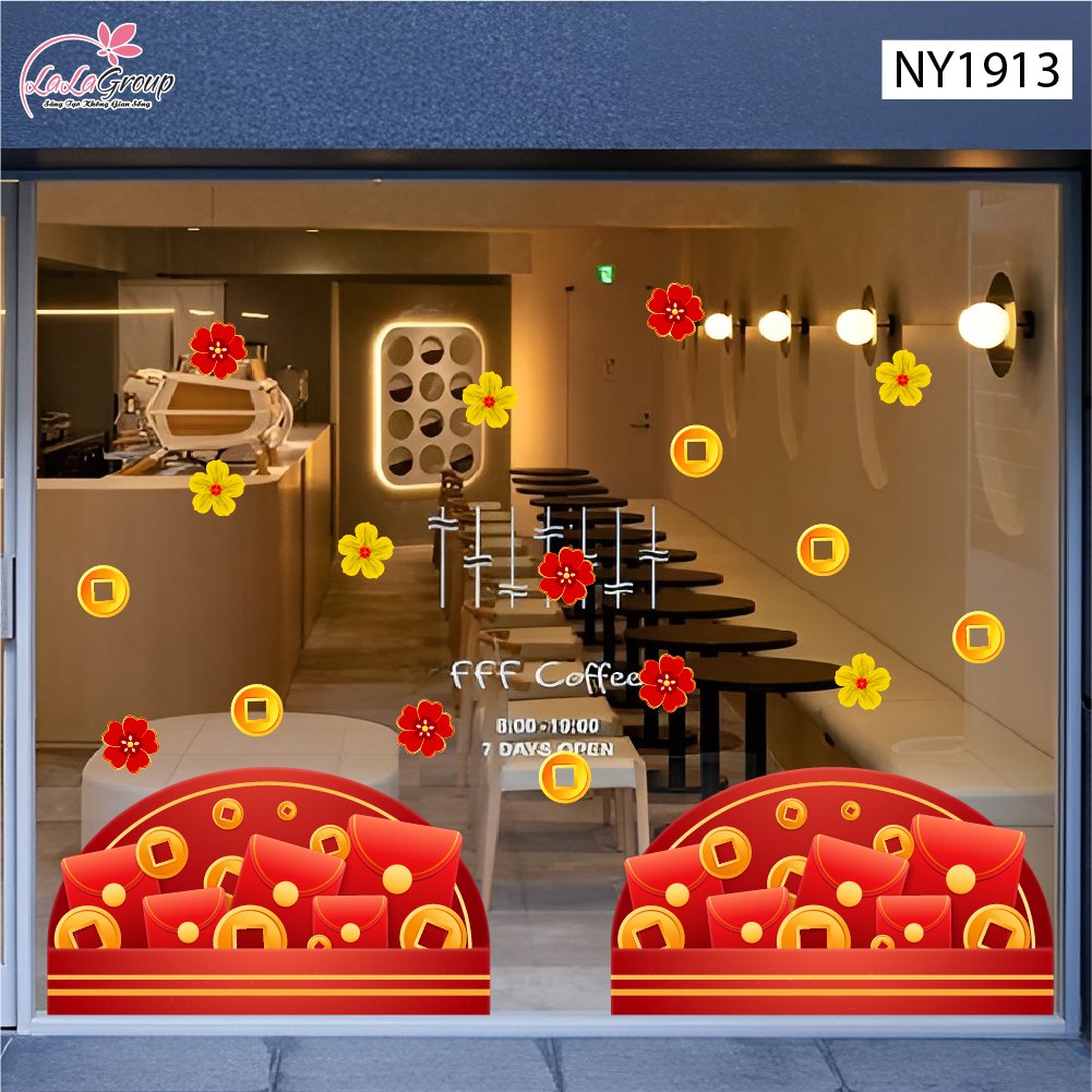 Decal Trang Tr&iacute; Tết Bao L&igrave; X&igrave; Ph&uacute; Qu&yacute;