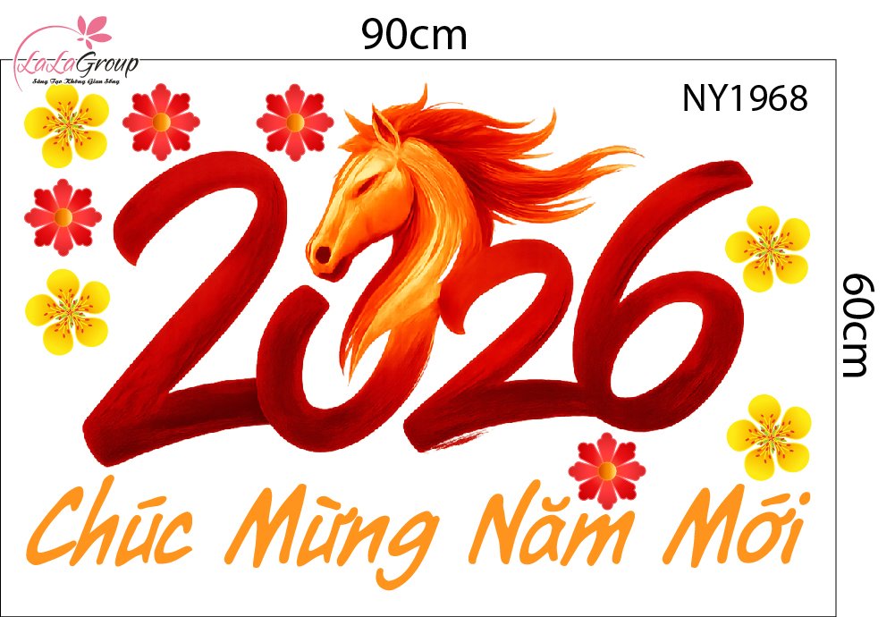 Combo Decal Trang Tr&iacute; Tết Thần T&agrave;i Ch&uacute;c Mừng Năm Mới Hạnh Ph&uacute;c
