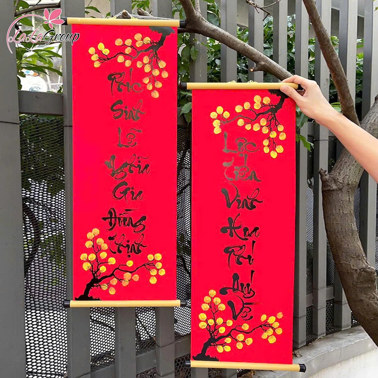 Combo cặp liễn c&acirc;u đối giấy đỏ (ngẫu nhi&ecirc;n )