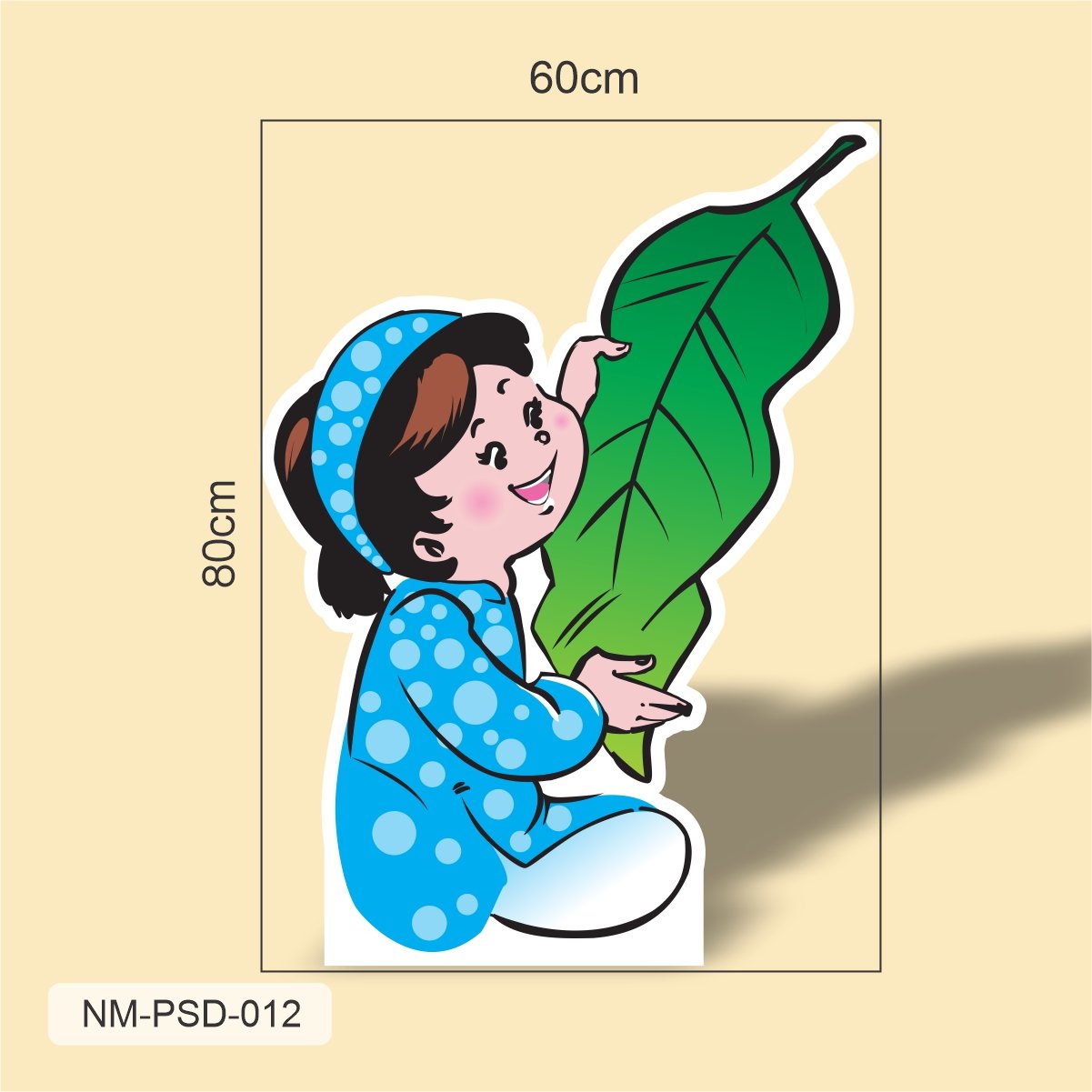 Standee Trang Tr&iacute; Tết B&eacute; Cầm L&aacute; Chuối