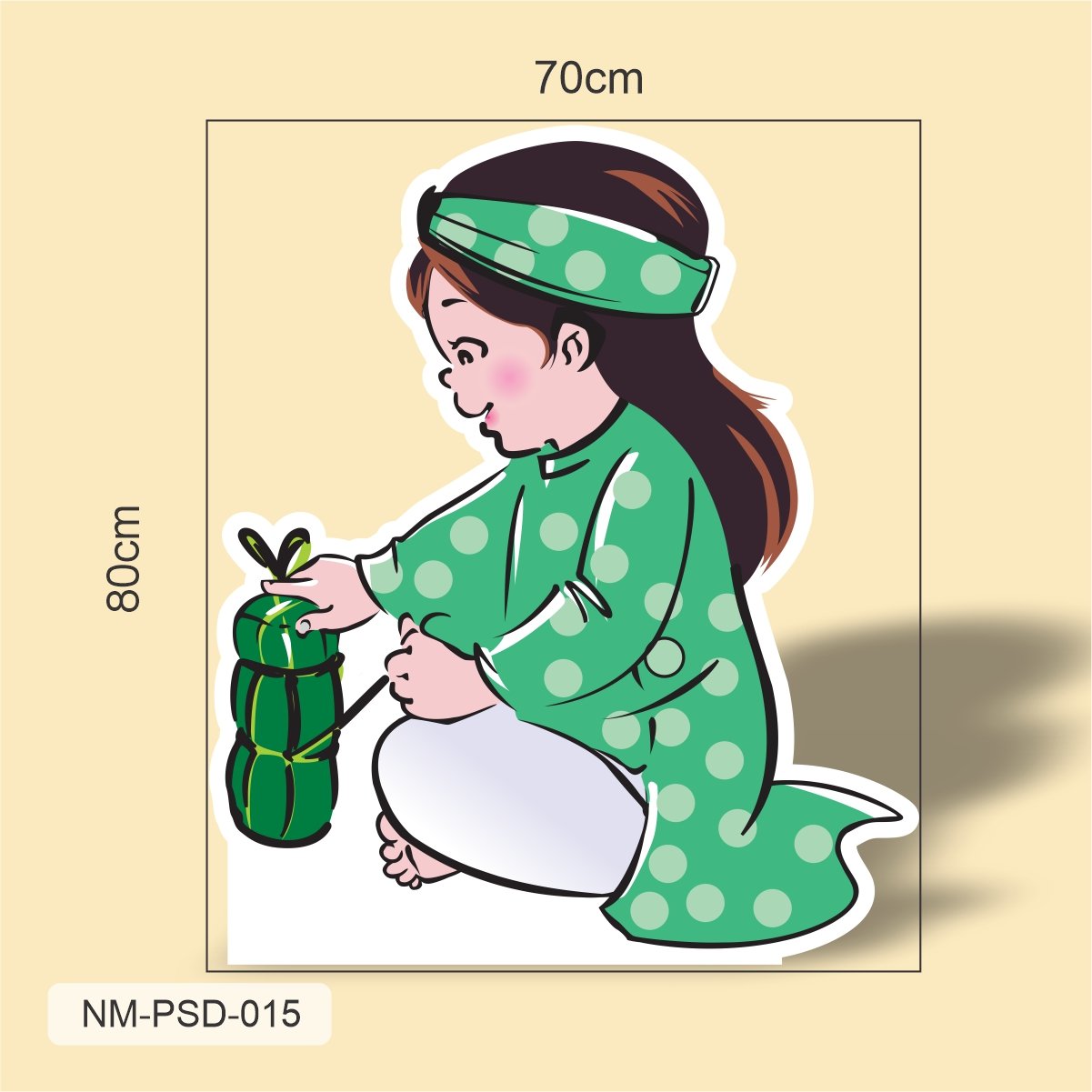 Standee Trang Tr&iacute; Tết B&eacute; G&oacute;i B&aacute;nh T&eacute;t