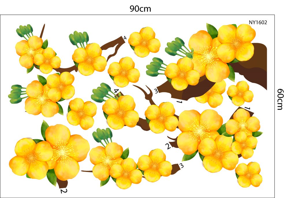 Combo Decal Trang Tr&iacute; Tết Song M&atilde; Đ&oacute;n Xu&acirc;n 2026