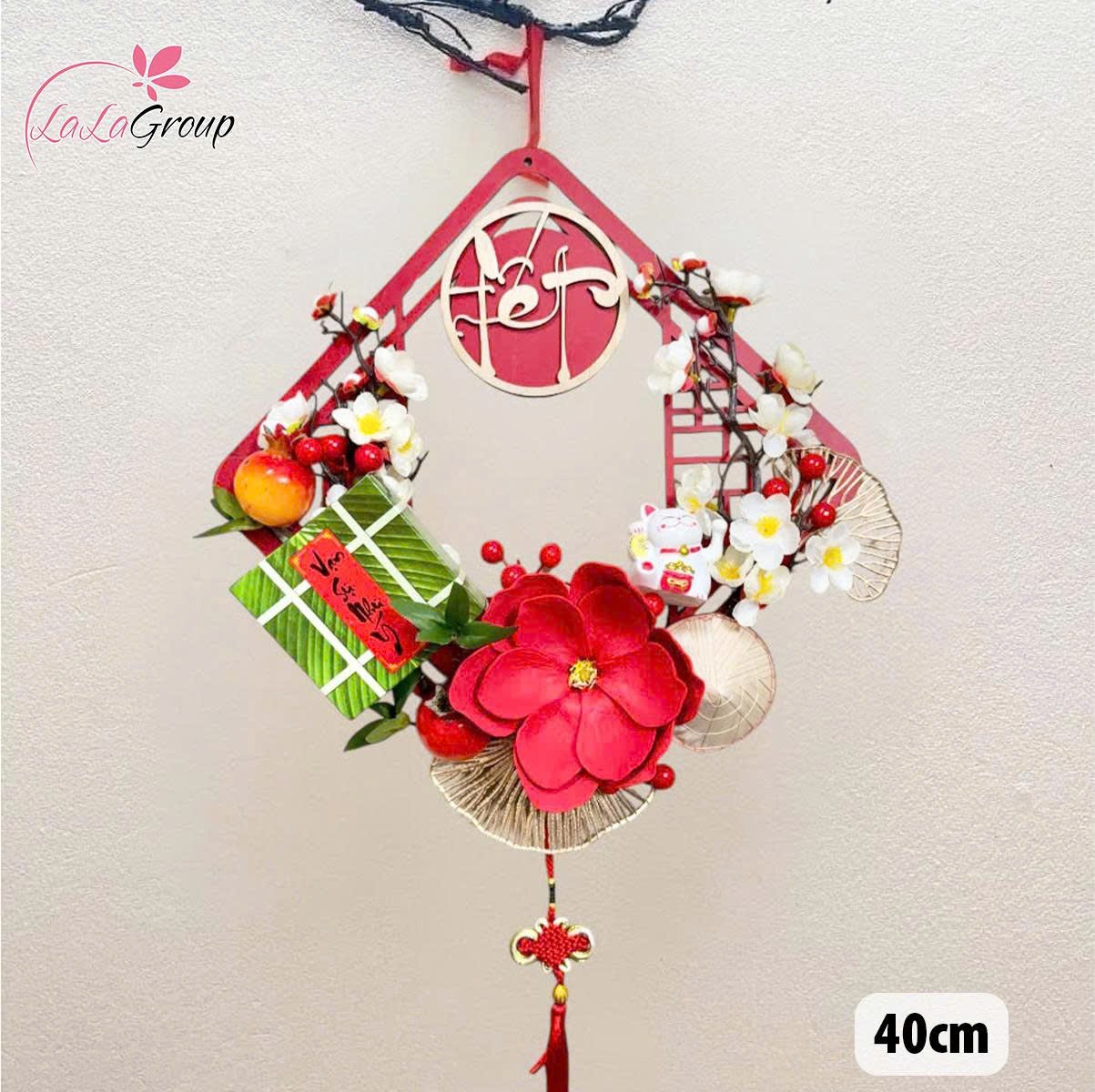 V&ograve;ng hoa tết 40cm vạn sự như &yacute;