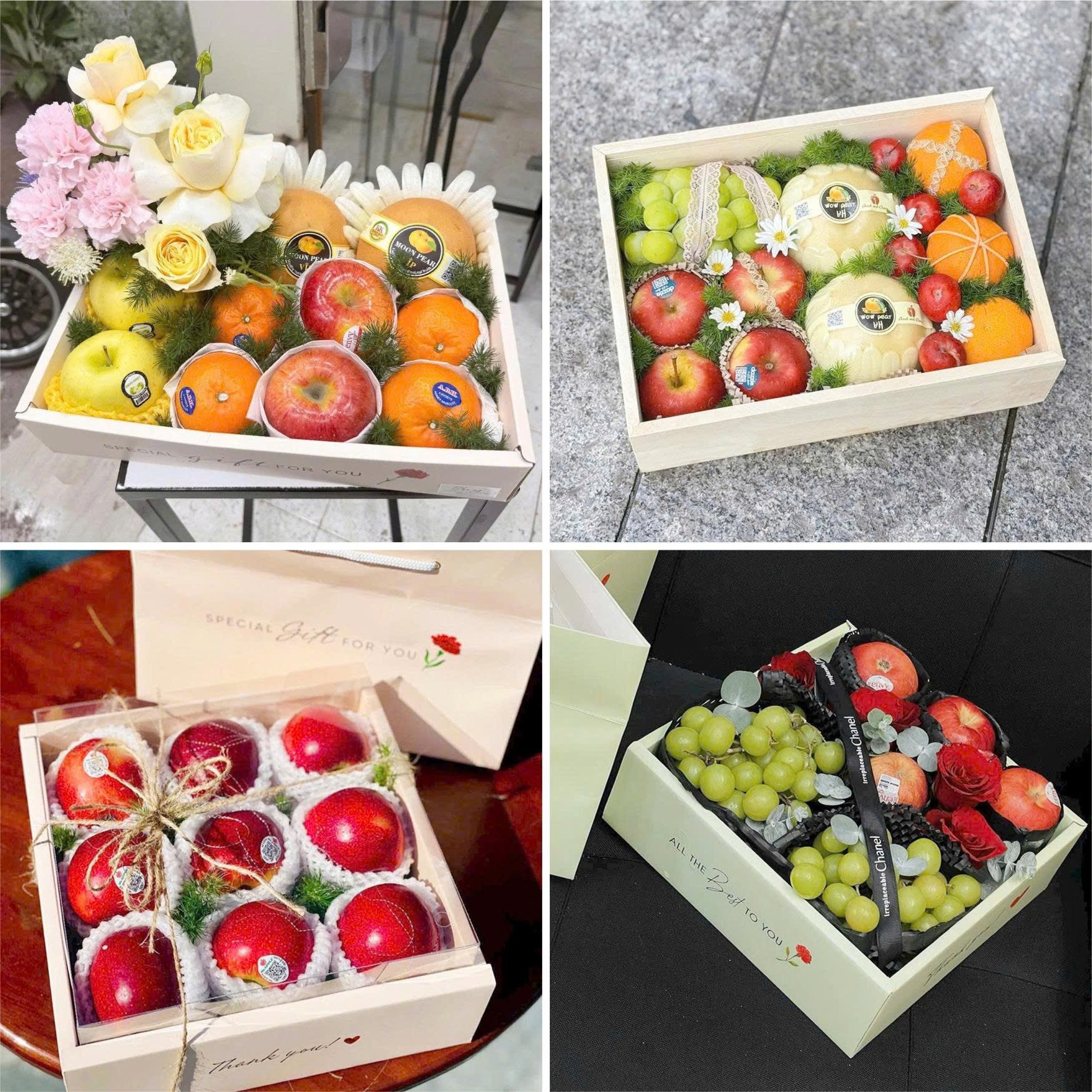 Hộp Qu&agrave; Tặng Tr&aacute;i C&acirc;y Nhập Khẩu Cao Cấp Qu&agrave; Tặng Y&ecirc;u Thương