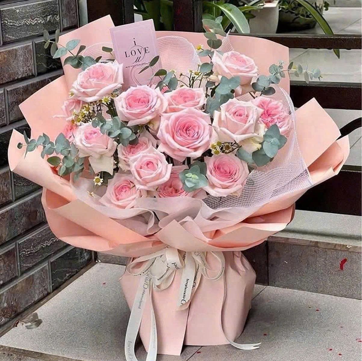 B&oacute; Hoa Hồng Pastel XInh Xắn Qu&agrave; Tặng Y&ecirc;u Thương