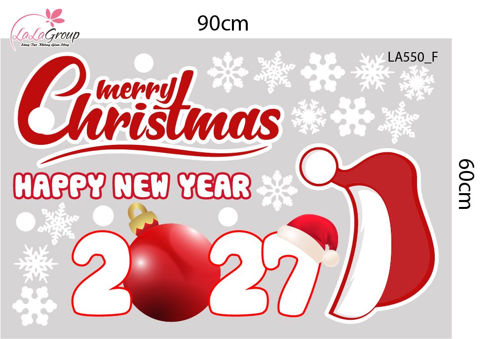 Combo Decal Trang Tr&iacute; Noel &Ocirc;ng Gi&agrave; Noel Cưỡi Tuần Lộc V&agrave; Người Tuyết Vui Nhộn