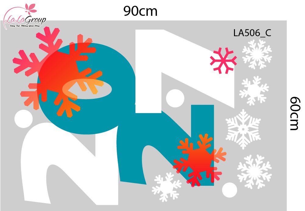 Combo Decal Trang Tr&iacute; Noel Những C&acirc;y Th&ocirc;ng V&agrave; Những Quả Ch&acirc;u Sắc M&agrave;u