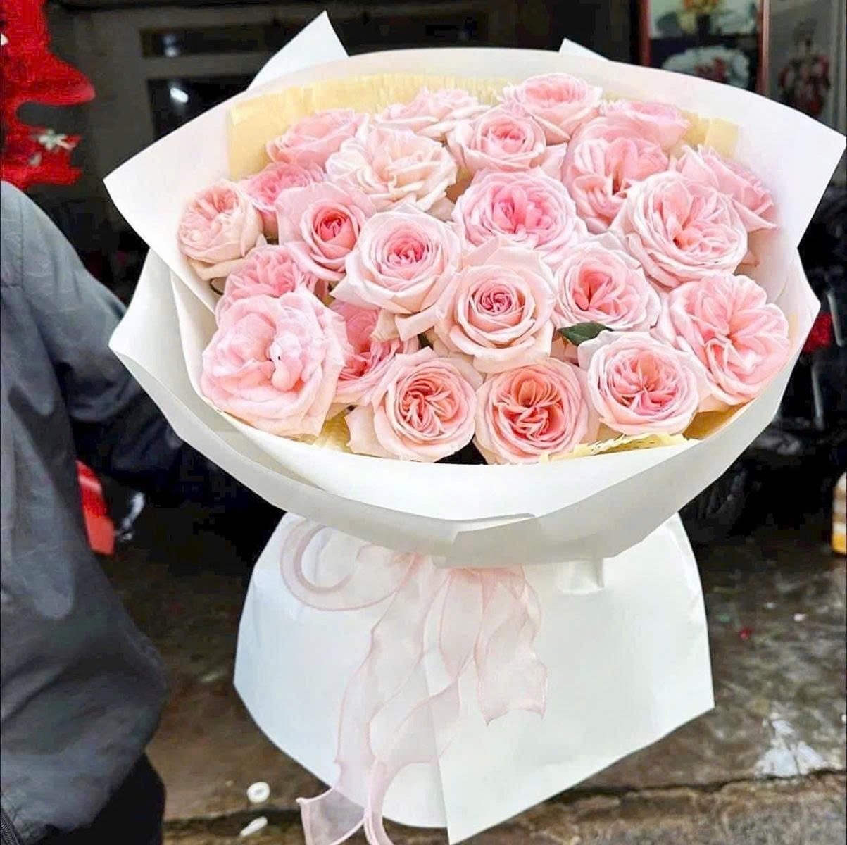 B&oacute; Hoa Hồng Ohara M&agrave;u Hồng Xinh Xắn Qu&agrave; Tặng Ngọt Ng&agrave;o