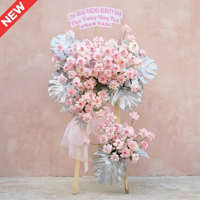 Hoa Khai Trương Hồng Nhẹ Nh&agrave;ng