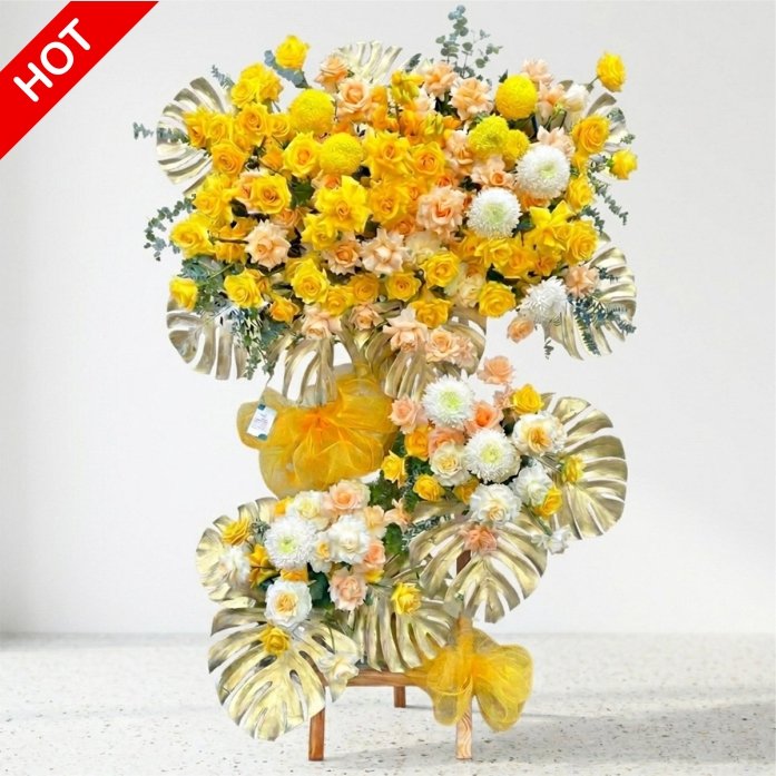 Hoa Khai Trương V&agrave;ng T&agrave;i Lộc