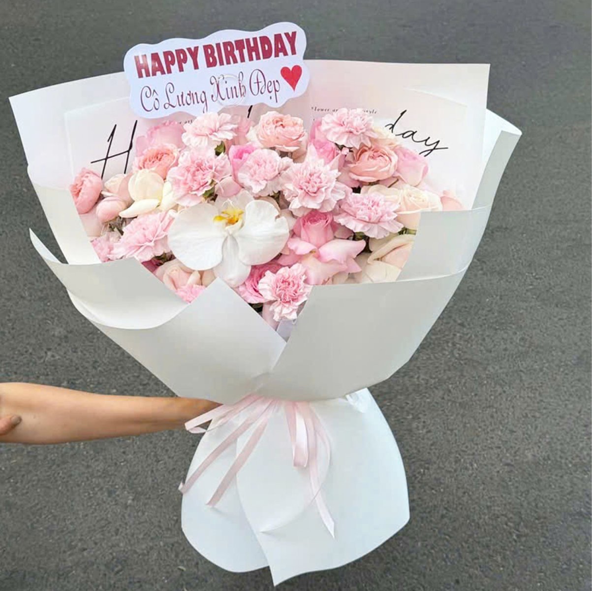 B&oacute; Hoa Hồng Cẩm Chướng Pastel Nhẹ Nh&agrave;ng Xinh Y&ecirc;u