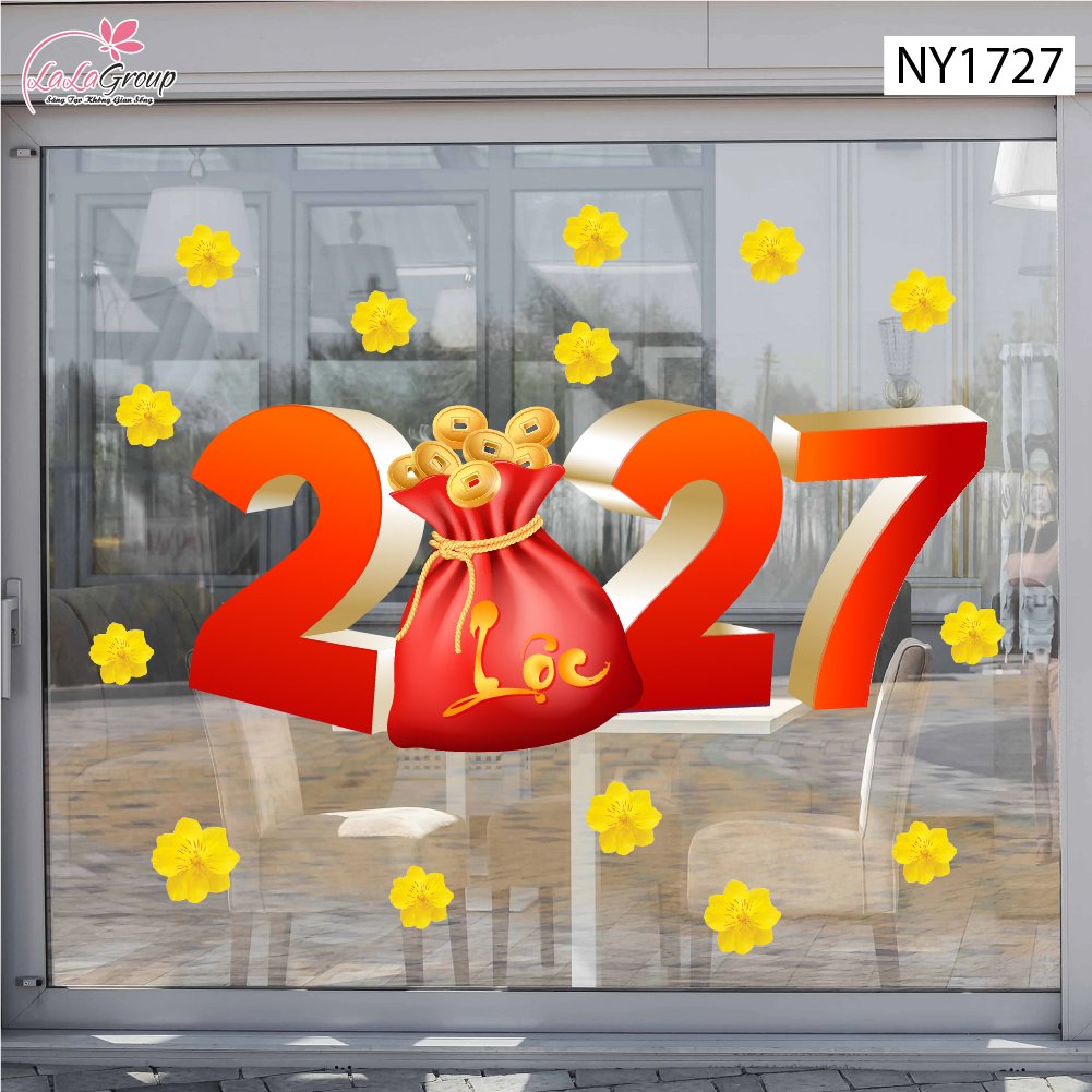 Decal Trang Tr&iacute; Tết Đinh M&ugrave;i T&agrave;i Lộc 2027