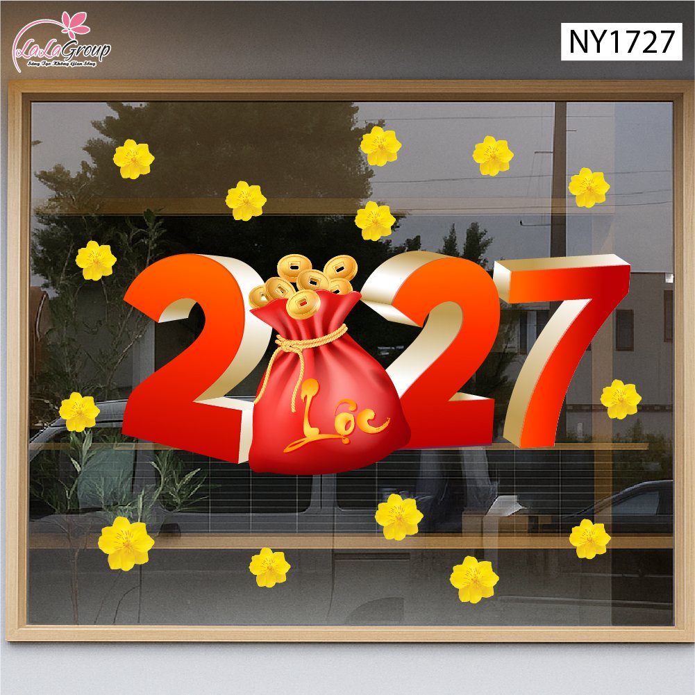 Decal Trang Tr&iacute; Tết Đinh M&ugrave;i T&agrave;i Lộc 2027