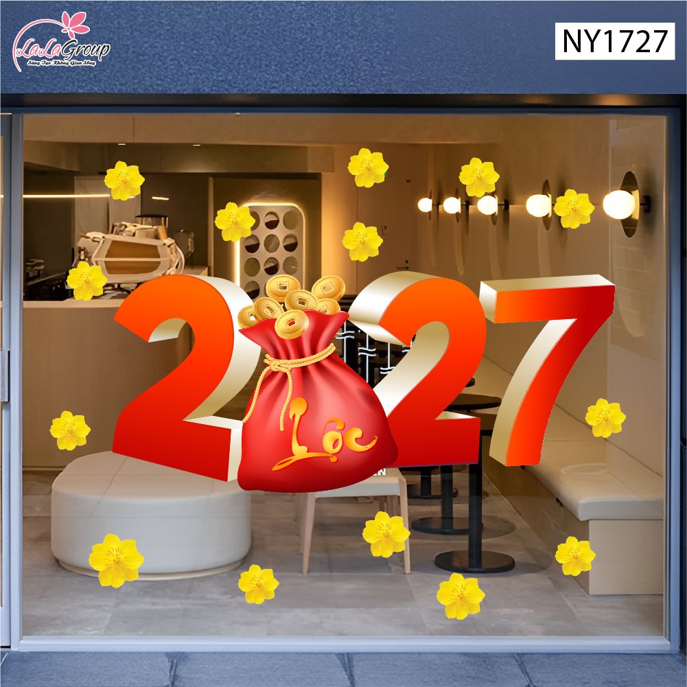 Decal Trang Tr&iacute; Tết Đinh M&ugrave;i T&agrave;i Lộc 2027