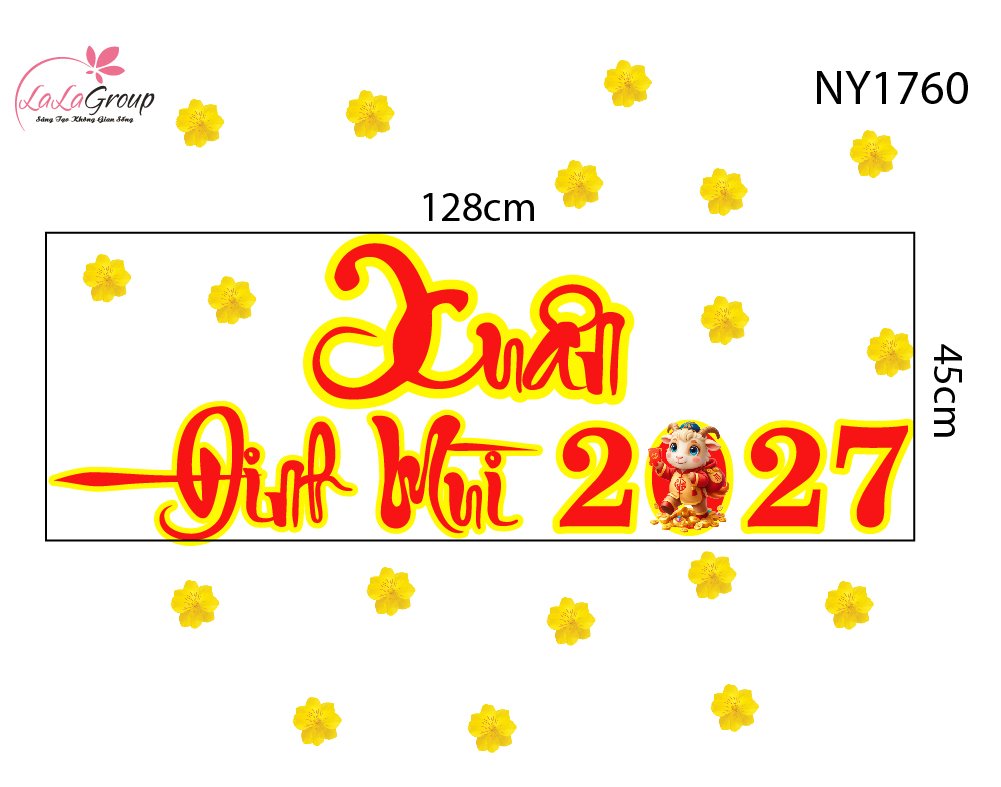 Decal Trang Tr&iacute; Tết ch&agrave;o mừng xu&acirc;n Đinh M&ugrave;i 2027