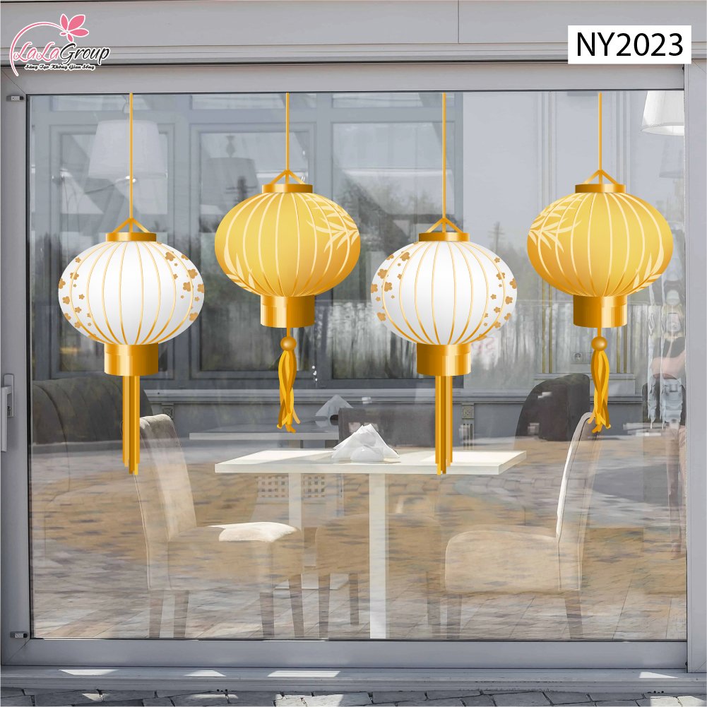 Decal Tết Lồng Đ&egrave;n Hội An Ho&agrave;ng Kim Ph&uacute; Qu&yacute;
