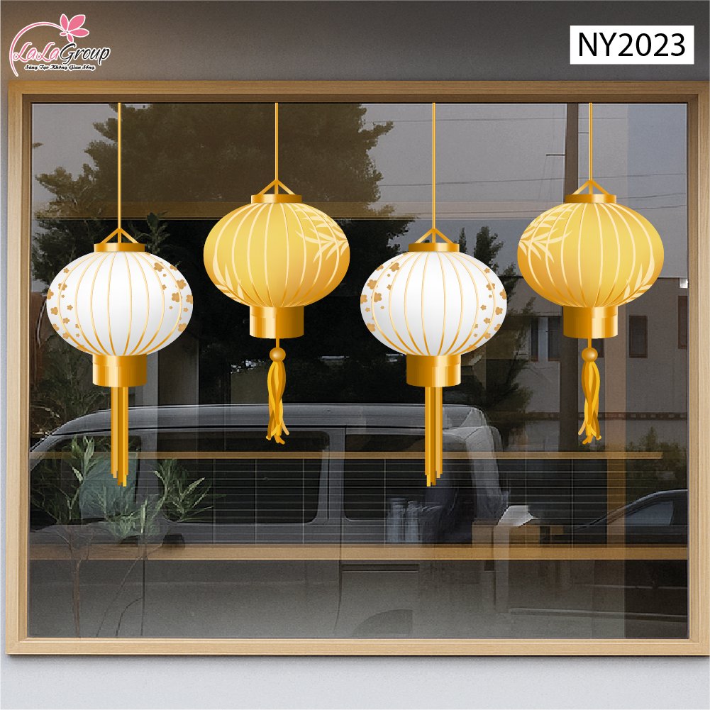 Decal Tết Lồng Đ&egrave;n Hội An Ho&agrave;ng Kim Ph&uacute; Qu&yacute;
