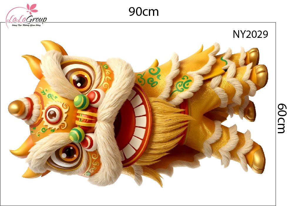 Decal Tết M&uacute;a L&acirc;n V&agrave;ng Khai Xu&acirc;n Ph&uacute; Qu&yacute;