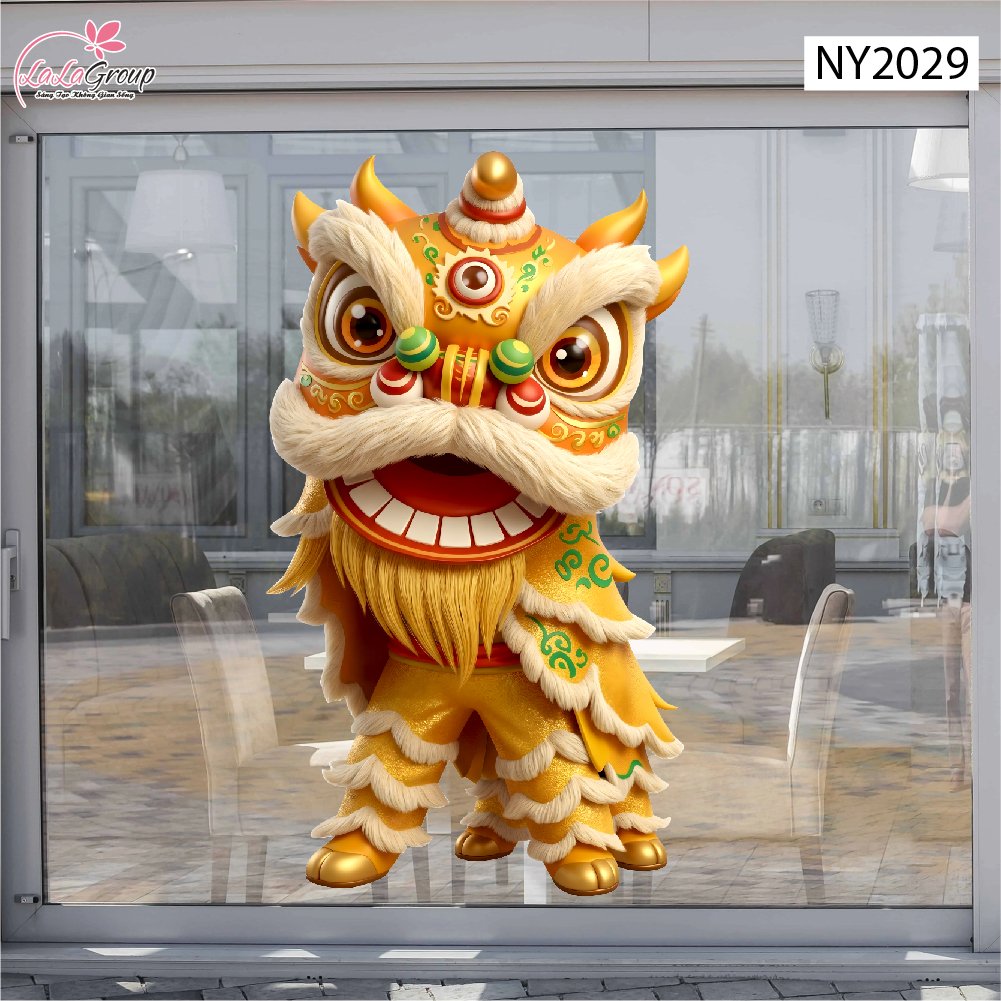 Decal Tết M&uacute;a L&acirc;n V&agrave;ng Khai Xu&acirc;n Ph&uacute; Qu&yacute;
