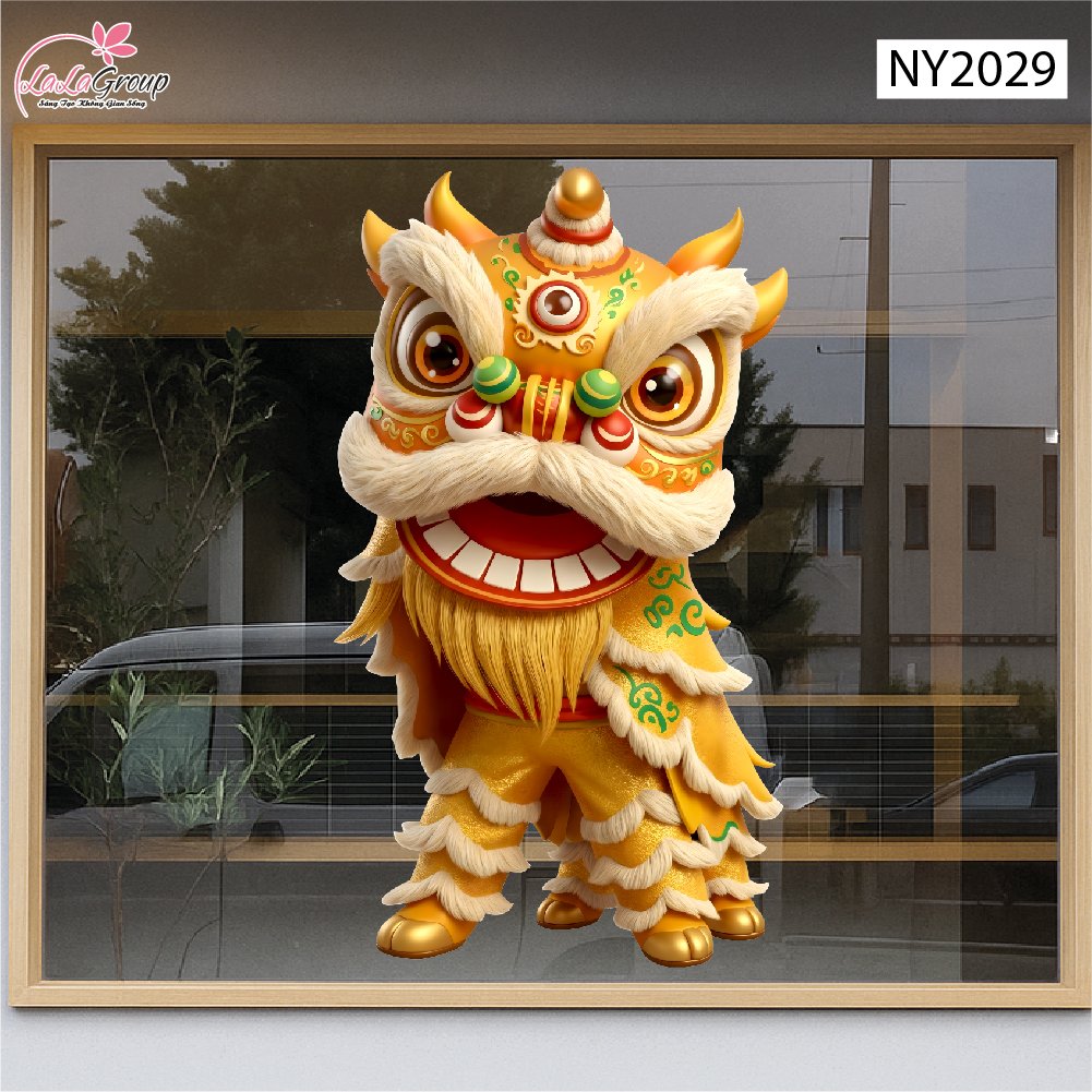 Decal Tết M&uacute;a L&acirc;n V&agrave;ng Khai Xu&acirc;n Ph&uacute; Qu&yacute;