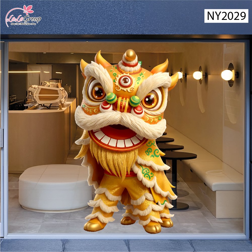 Decal Tết M&uacute;a L&acirc;n V&agrave;ng Khai Xu&acirc;n Ph&uacute; Qu&yacute;