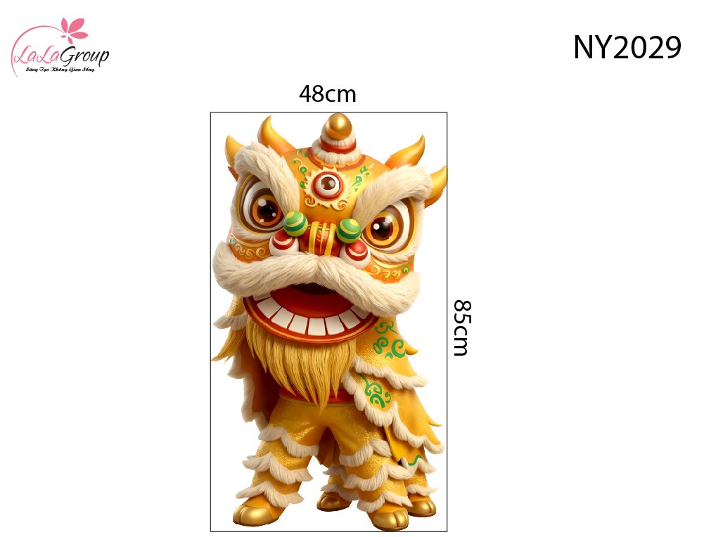 Decal Tết M&uacute;a L&acirc;n V&agrave;ng Khai Xu&acirc;n Ph&uacute; Qu&yacute;