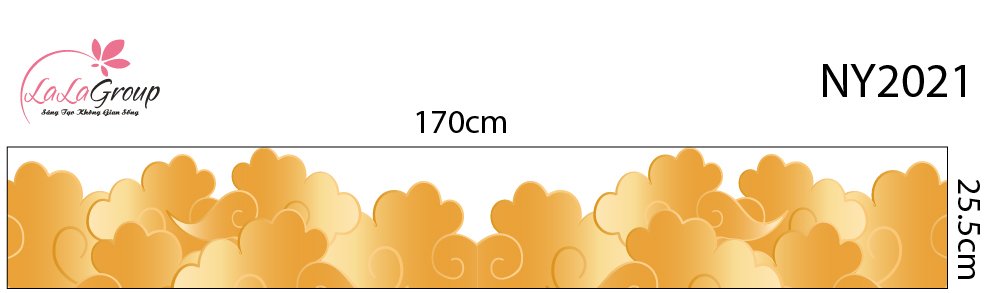 Decal Trang Tr&iacute; Tết Ch&acirc;n Tường &Aacute;ng M&acirc;y V&agrave;ng Ph&uacute; Qu&yacute;