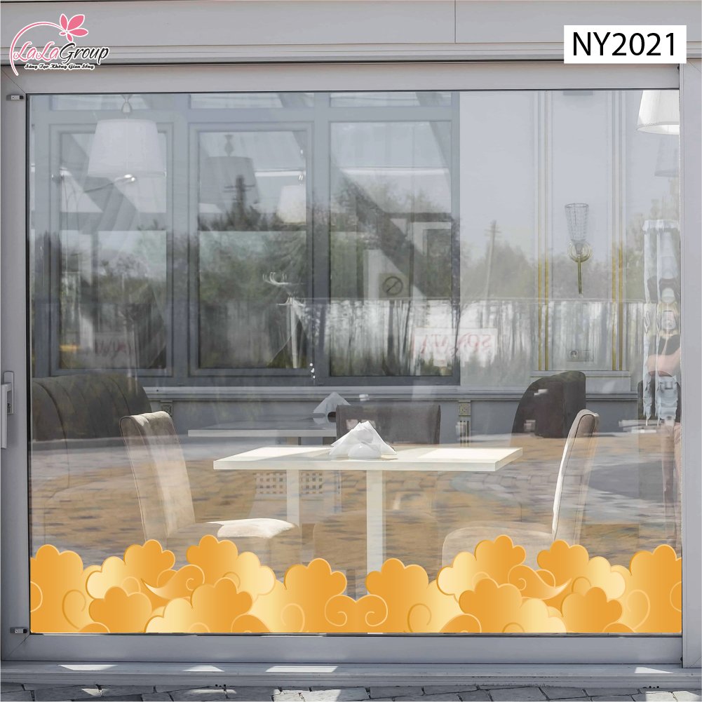 Decal Trang Tr&iacute; Tết Ch&acirc;n Tường &Aacute;ng M&acirc;y V&agrave;ng Ph&uacute; Qu&yacute;