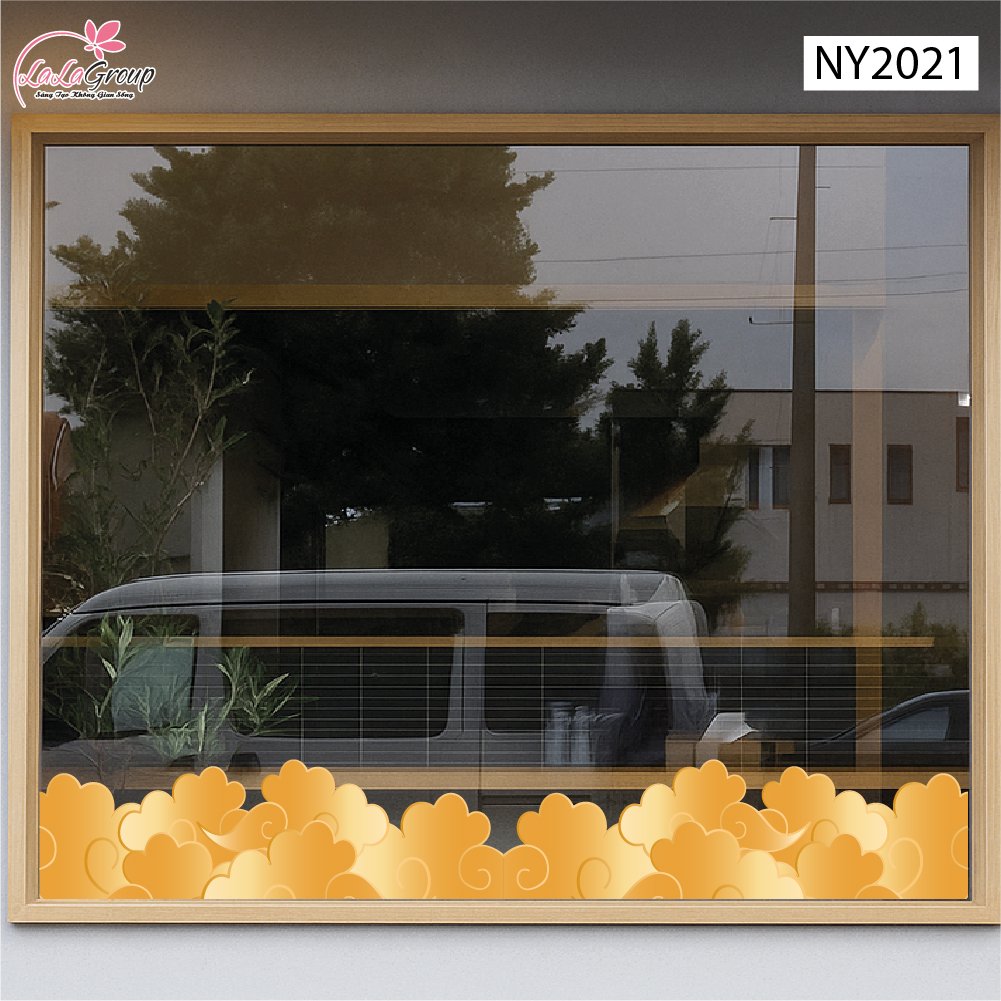 Decal Trang Tr&iacute; Tết Ch&acirc;n Tường &Aacute;ng M&acirc;y V&agrave;ng Ph&uacute; Qu&yacute;