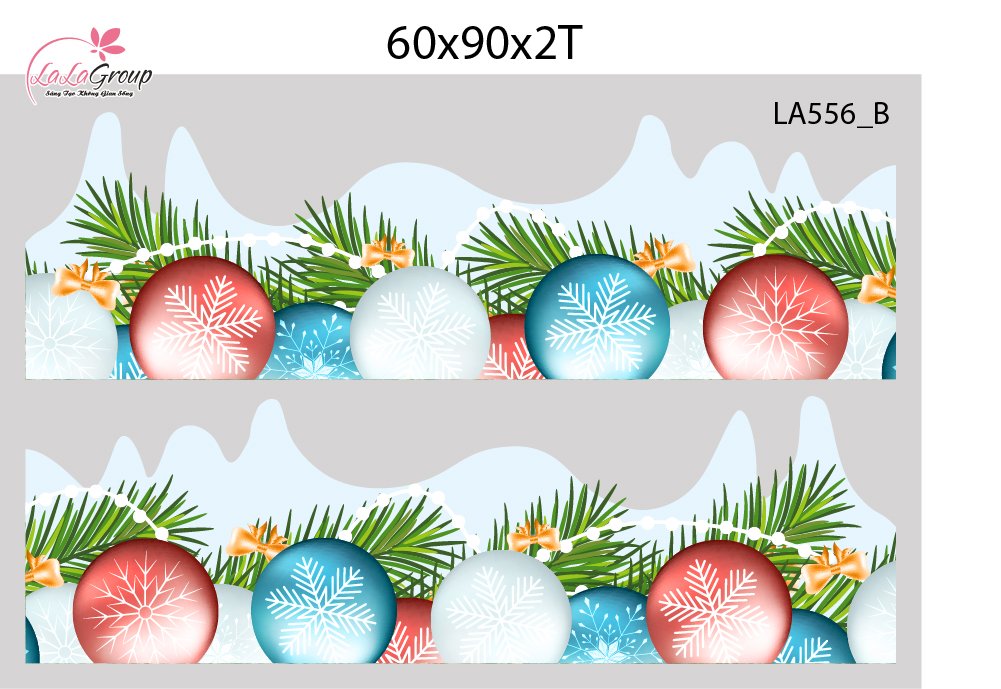 Combo Decal Trang Tr&iacute;  Noel Ng&ocirc;i L&agrave;ng Tuyết V&agrave; &Ocirc;ng Gi&agrave; Noel