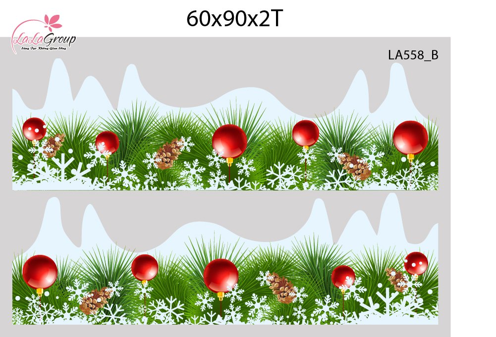 Combo Decal Trang Tr&iacute; Noel Người Tuyết V&agrave; Tuần Lộc Dễ Thương