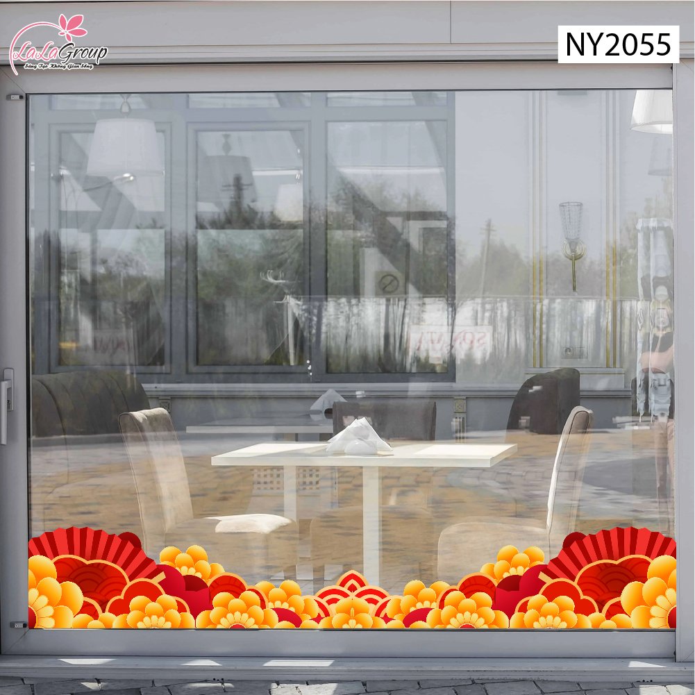 Decal Trang Tr&iacute; Tết Ch&acirc;n Tường Dải Hoa Xu&acirc;n Ph&uacute; Qu&yacute;